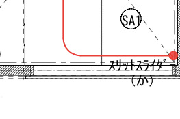和室のスイッチの図面